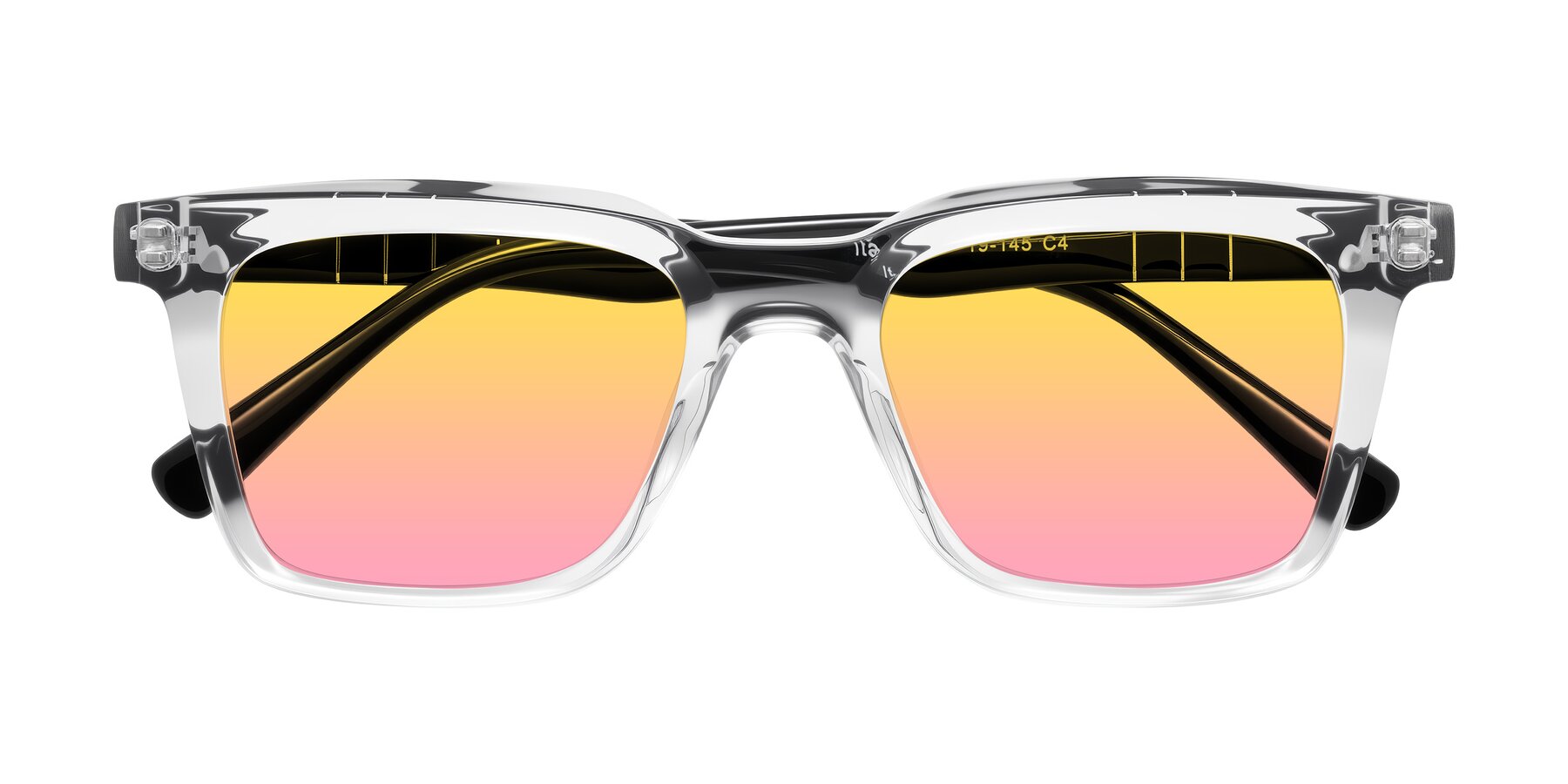 Folded Front of Itasca in Clear/Black with Yellow / Pink Gradient Lenses