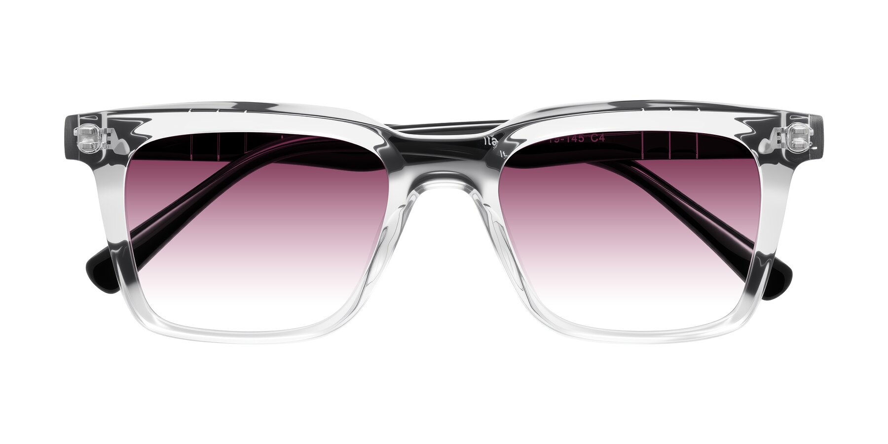 Folded Front of Itasca in Clear/Black with Wine Gradient Lenses
