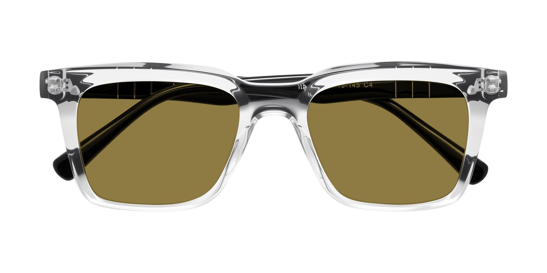 Folded Front of Itasca in Clear/Black with Brown Polarized Lenses