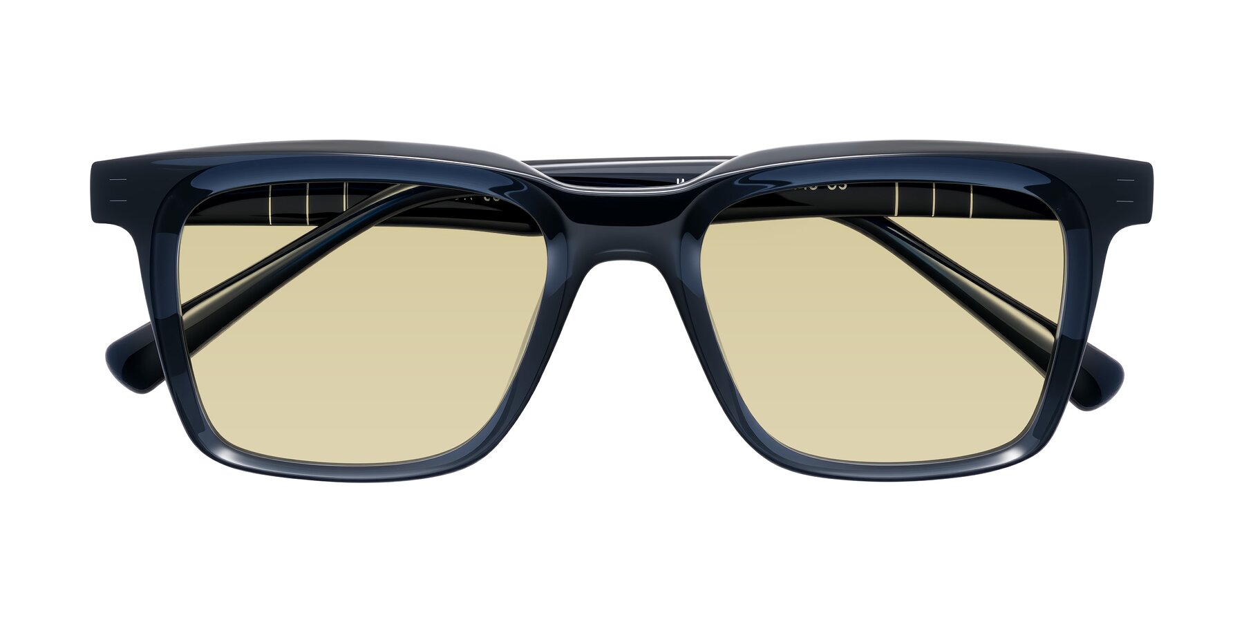 Folded Front of Itasca in Dark Navy with Light Champagne Tinted Lenses