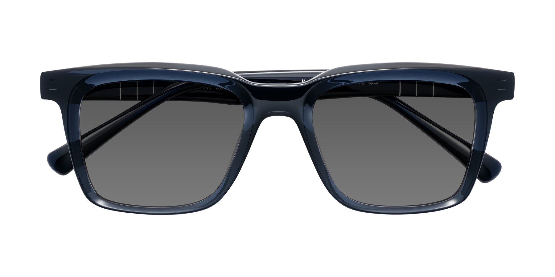 Folded Front of Itasca in Dark Navy with Medium Gray Tinted Lenses