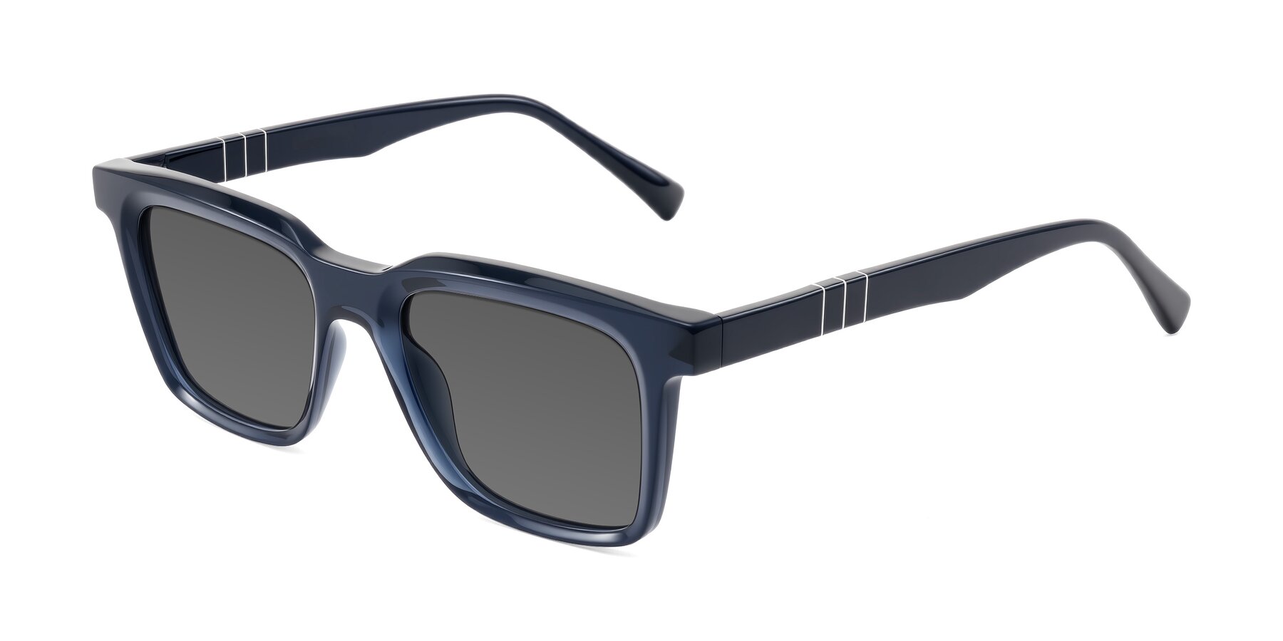 Angle of Itasca in Dark Navy with Medium Gray Tinted Lenses