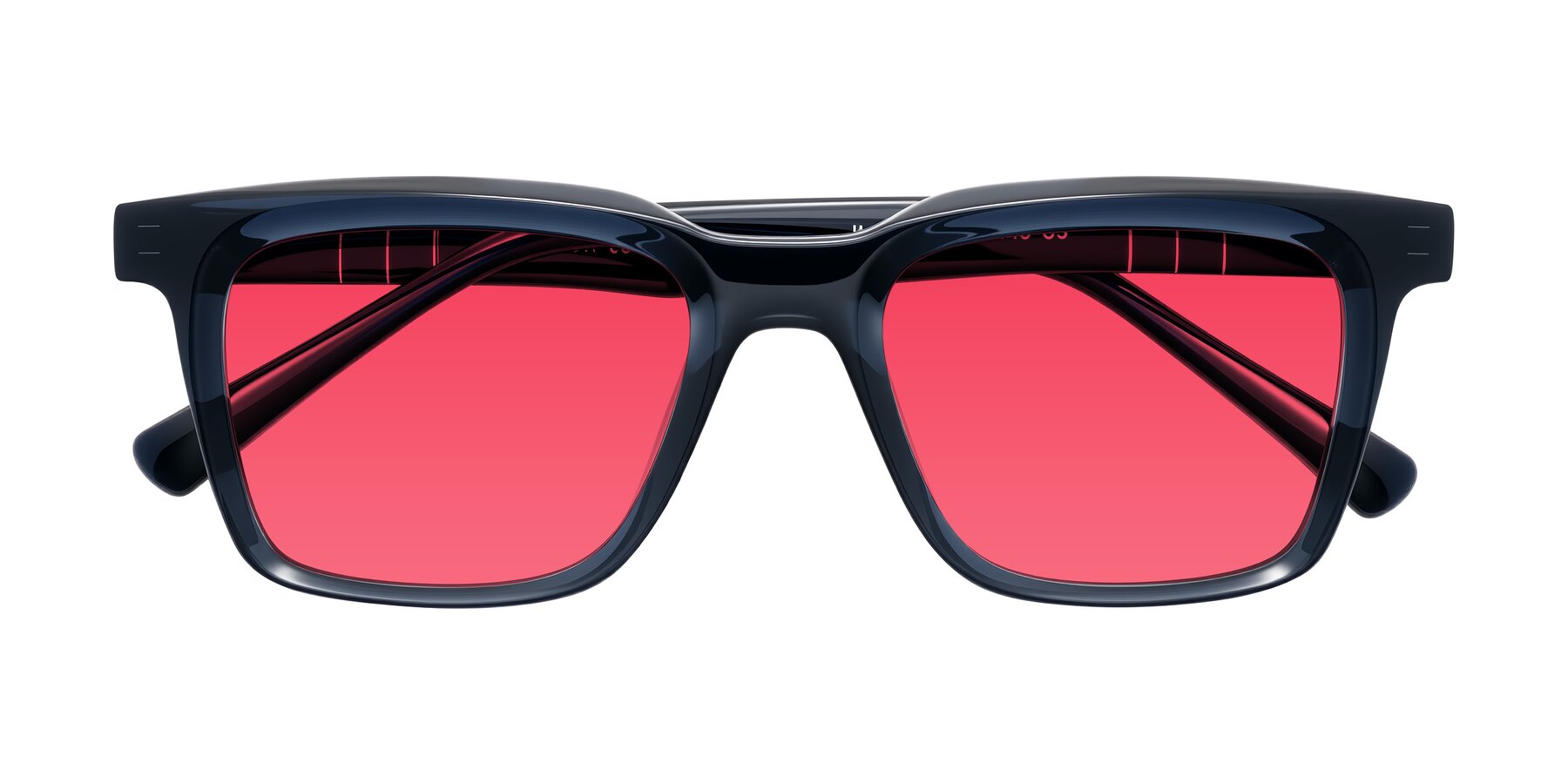 Folded Front of Itasca in Dark Navy with Red Tinted Lenses