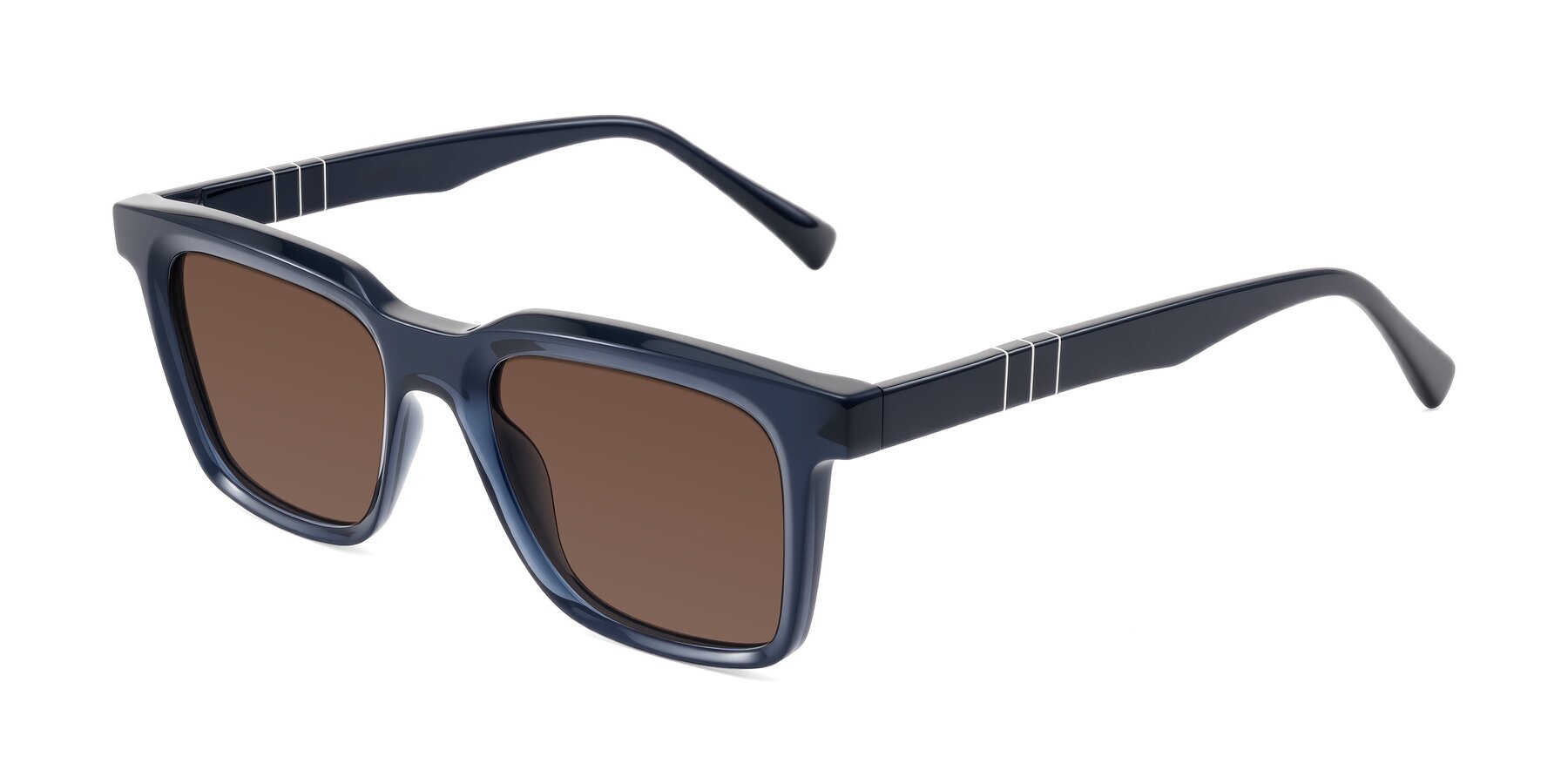Angle of Itasca in Dark Navy with Brown Tinted Lenses