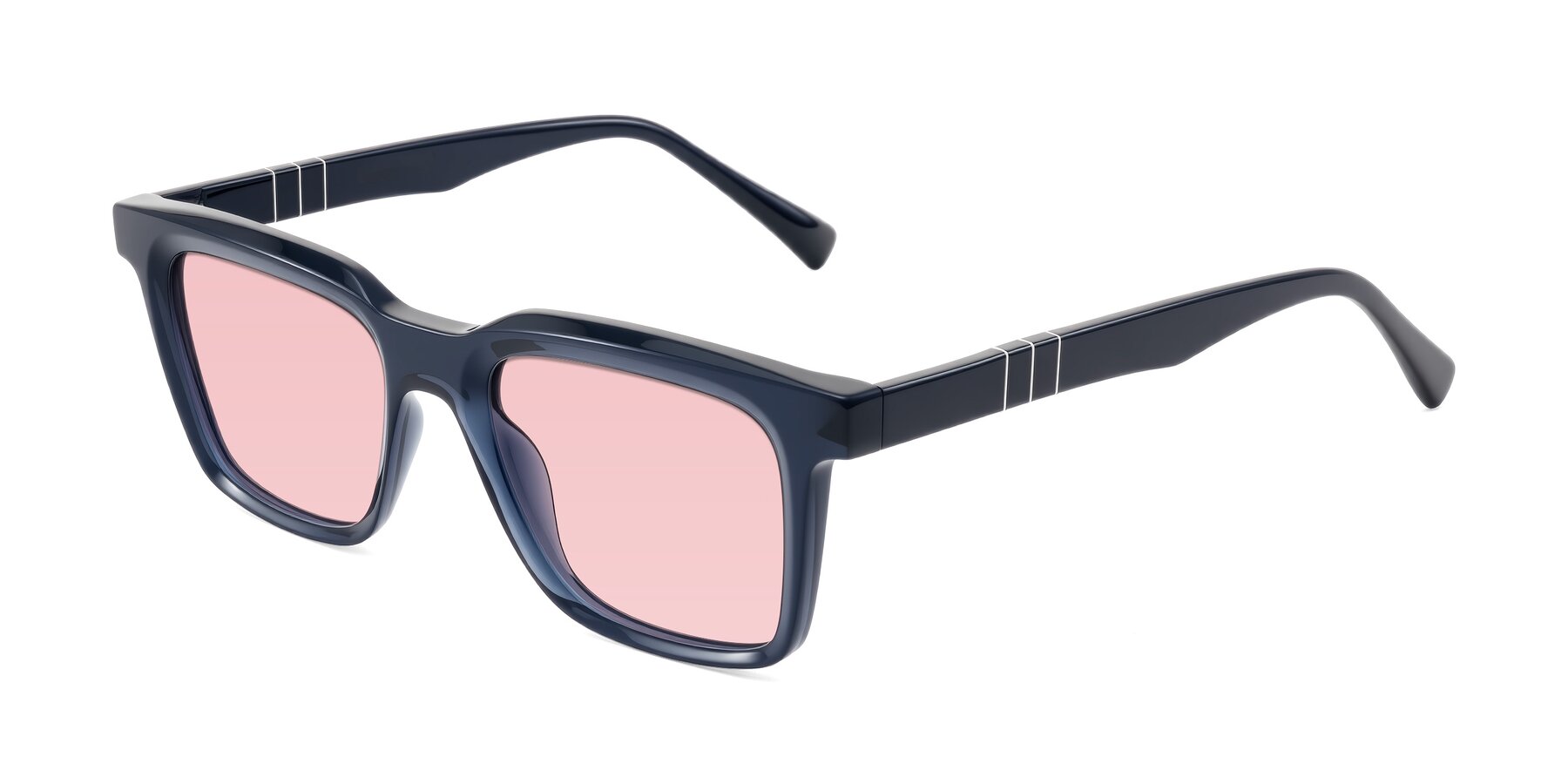 Angle of Itasca in Dark Navy with Light Garnet Tinted Lenses