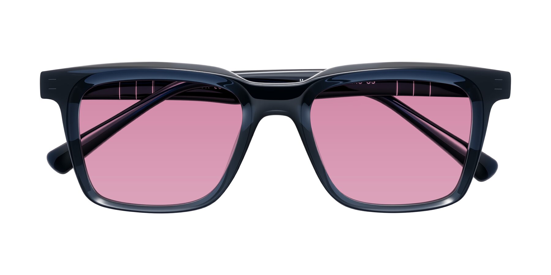 Folded Front of Itasca in Dark Navy with Medium Wine Tinted Lenses