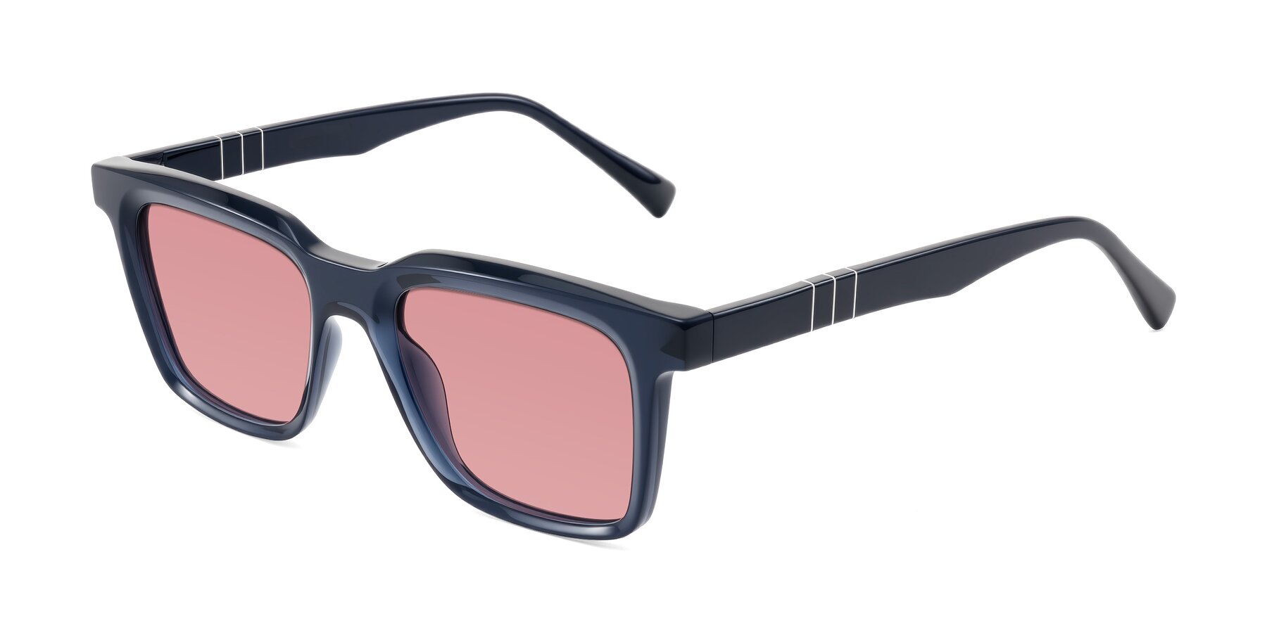 Angle of Itasca in Dark Navy with Medium Garnet Tinted Lenses