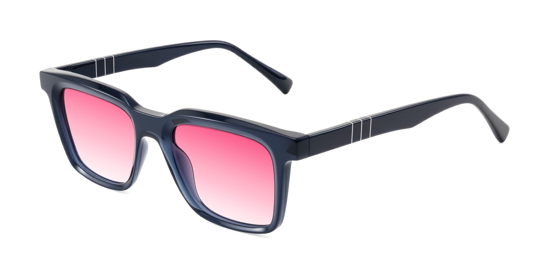 Angle of Itasca in Dark Navy with Pink Gradient Lenses