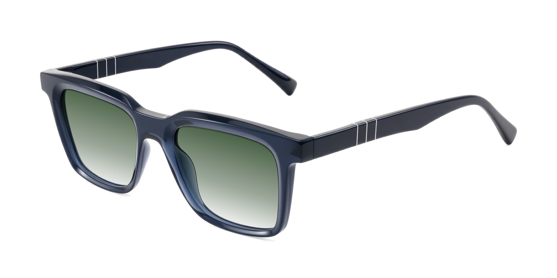 Angle of Itasca in Dark Navy with Green Gradient Lenses