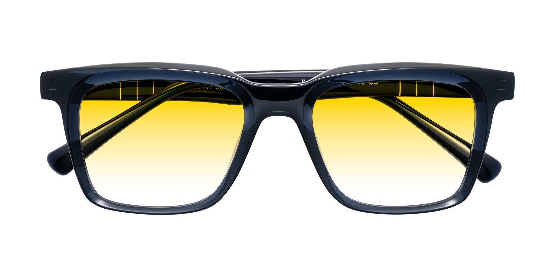 Folded Front of Itasca in Dark Navy with Yellow Gradient Lenses