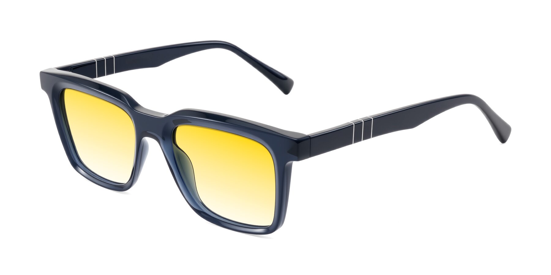 Angle of Itasca in Dark Navy with Yellow Gradient Lenses
