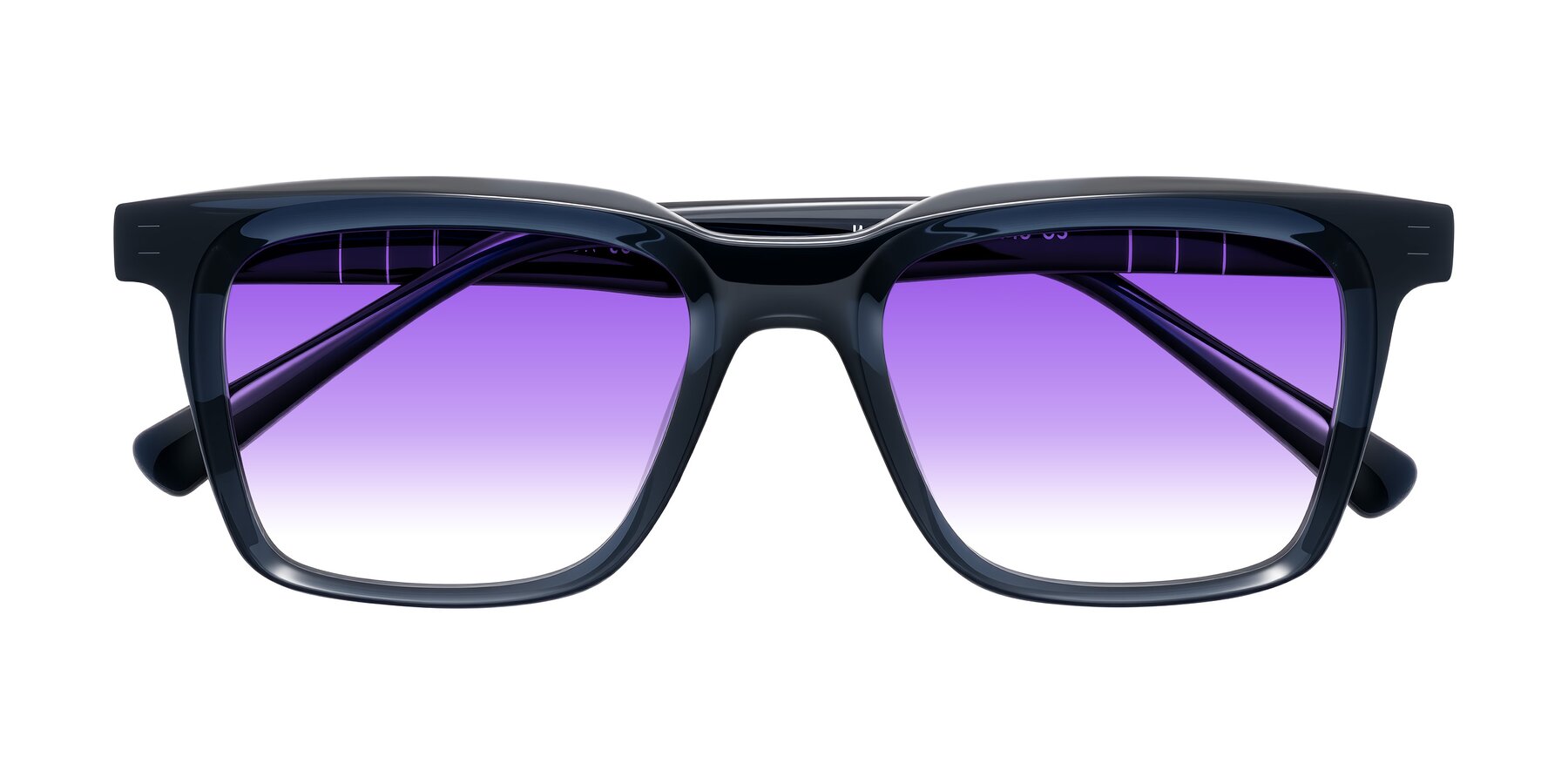 Folded Front of Itasca in Dark Navy with Purple Gradient Lenses