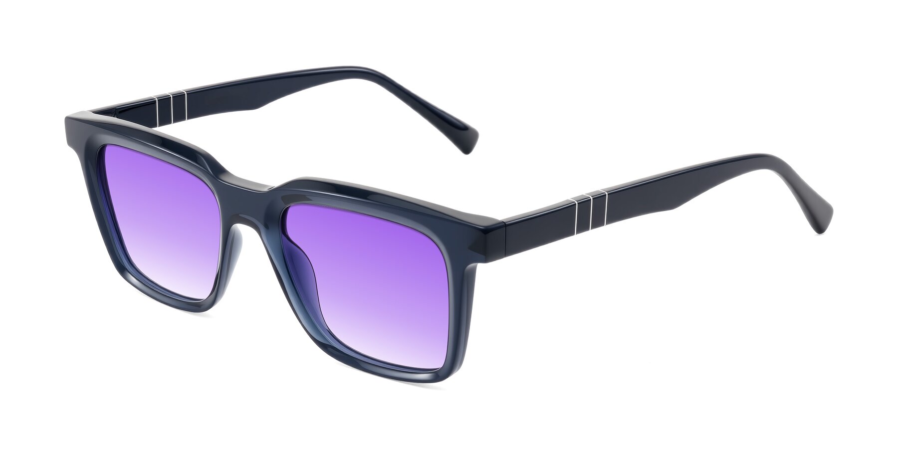 Angle of Itasca in Dark Navy with Purple Gradient Lenses