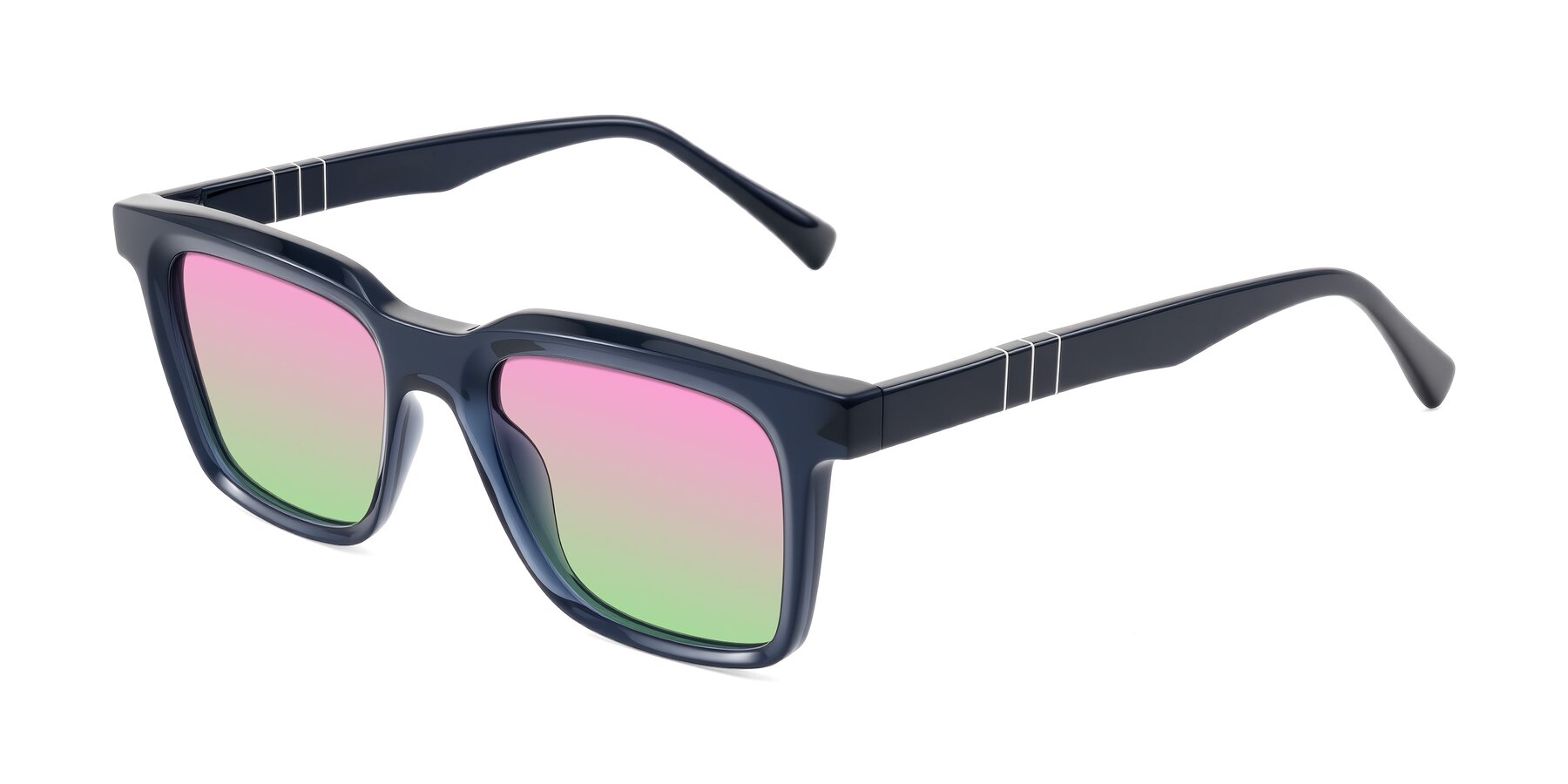 Angle of Itasca in Dark Navy with Pink / Green Gradient Lenses