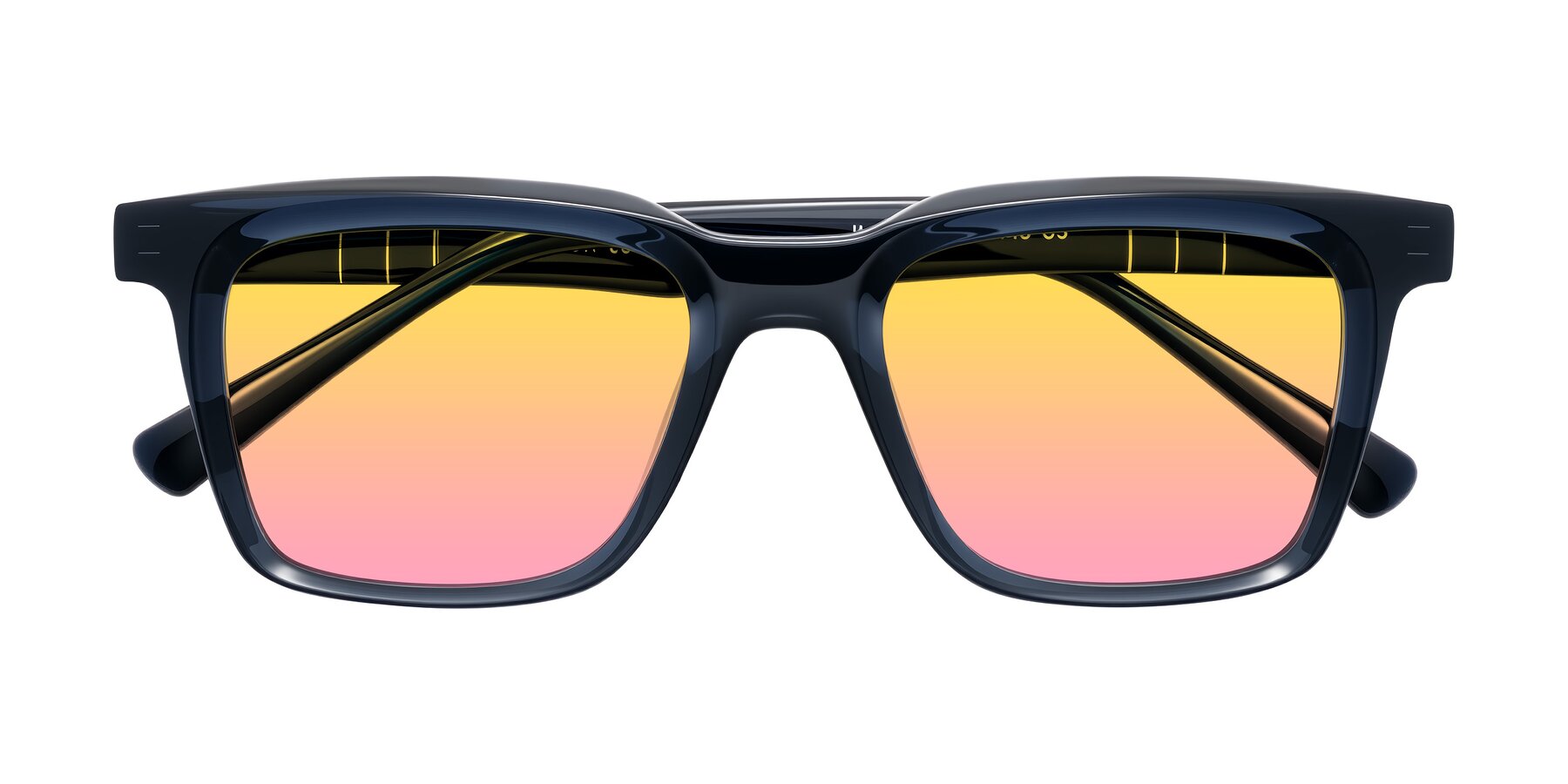 Folded Front of Itasca in Dark Navy with Yellow / Pink Gradient Lenses