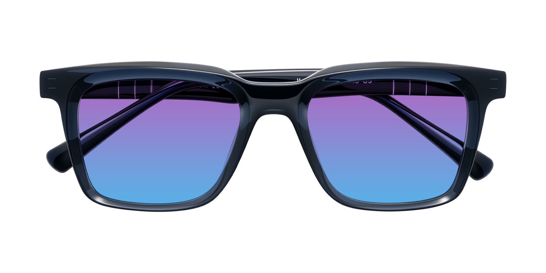 Folded Front of Itasca in Dark Navy with Purple / Blue Gradient Lenses