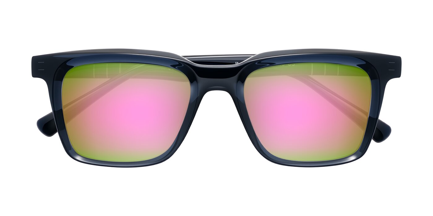 Itasca - Dark Navy Flash Mirrored Sunglasses