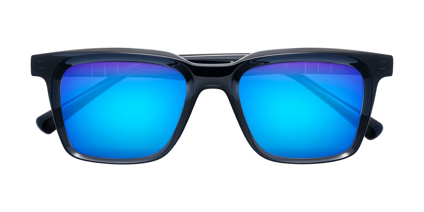 Itasca - Dark Navy Flash Mirrored Sunglasses