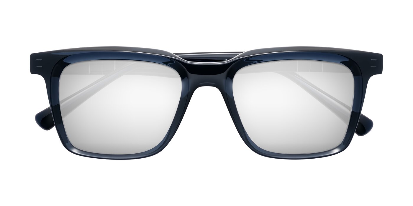 Itasca - Dark Navy Flash Mirrored Sunglasses