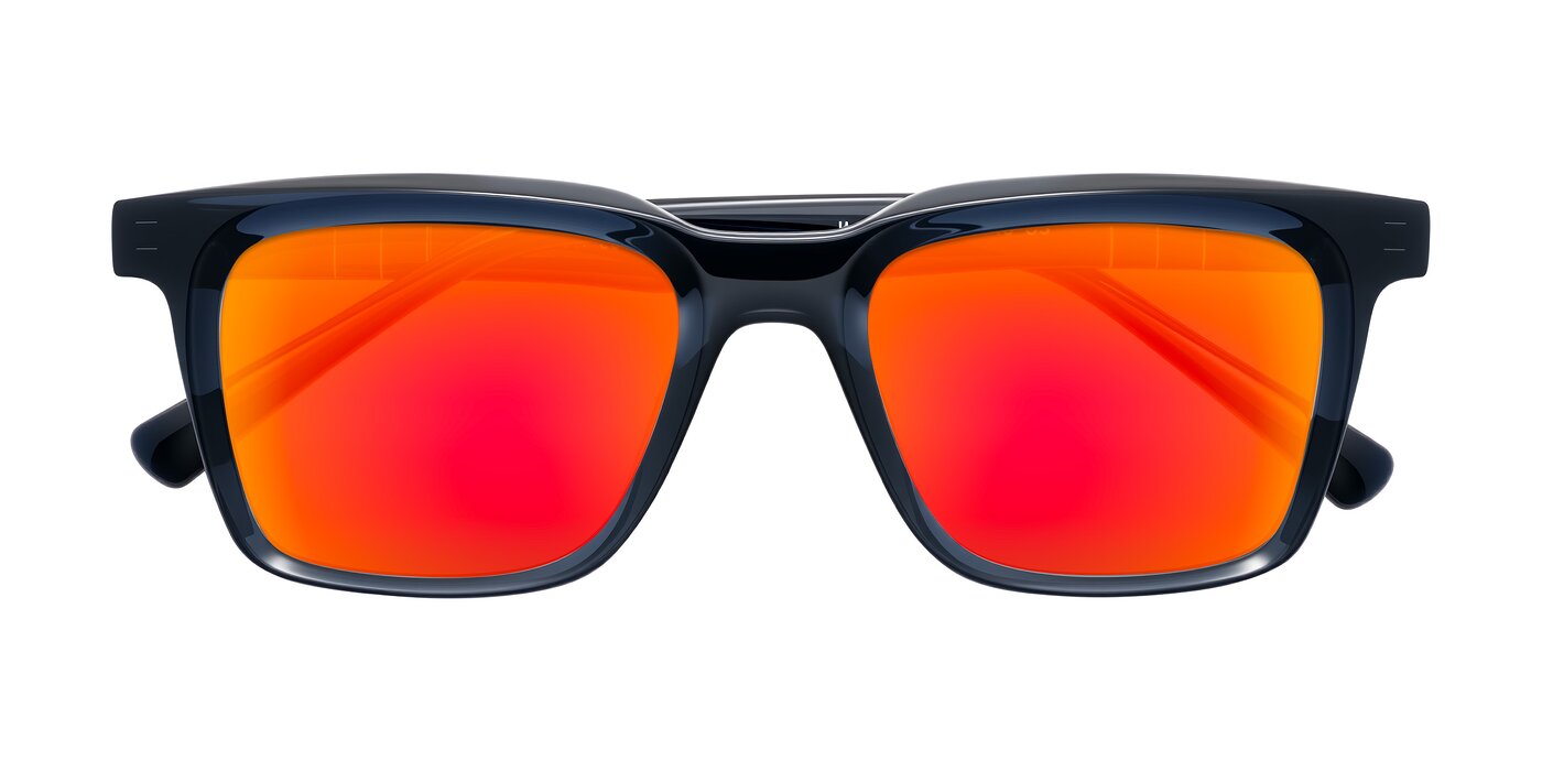 Itasca - Dark Navy Flash Mirrored Sunglasses