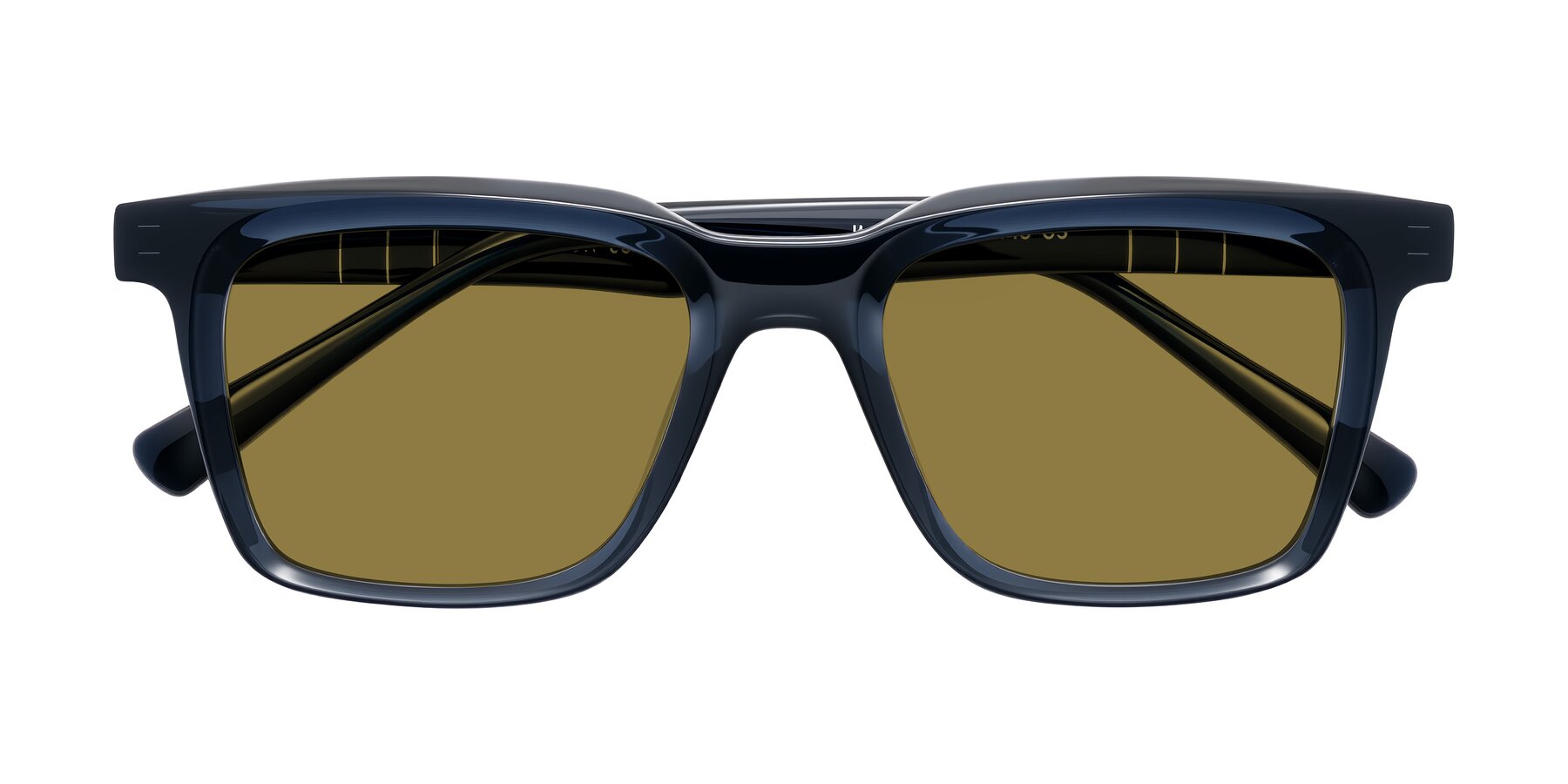 Folded Front of Itasca in Dark Navy with Brown Polarized Lenses