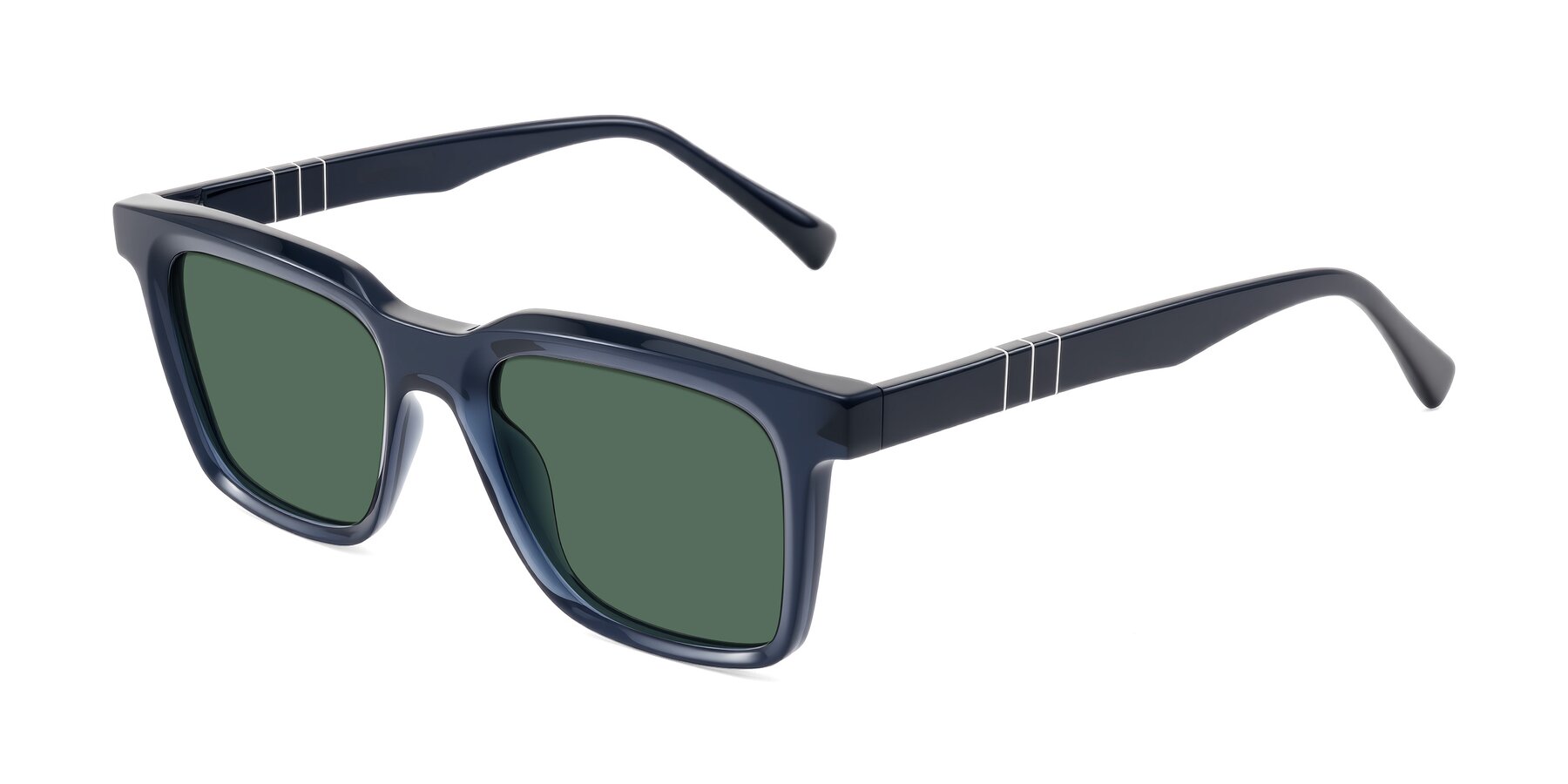 Angle of Itasca in Dark Navy with Green Polarized Lenses