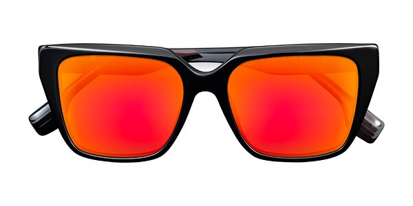 Front of Gwee in Black/Gray Striped