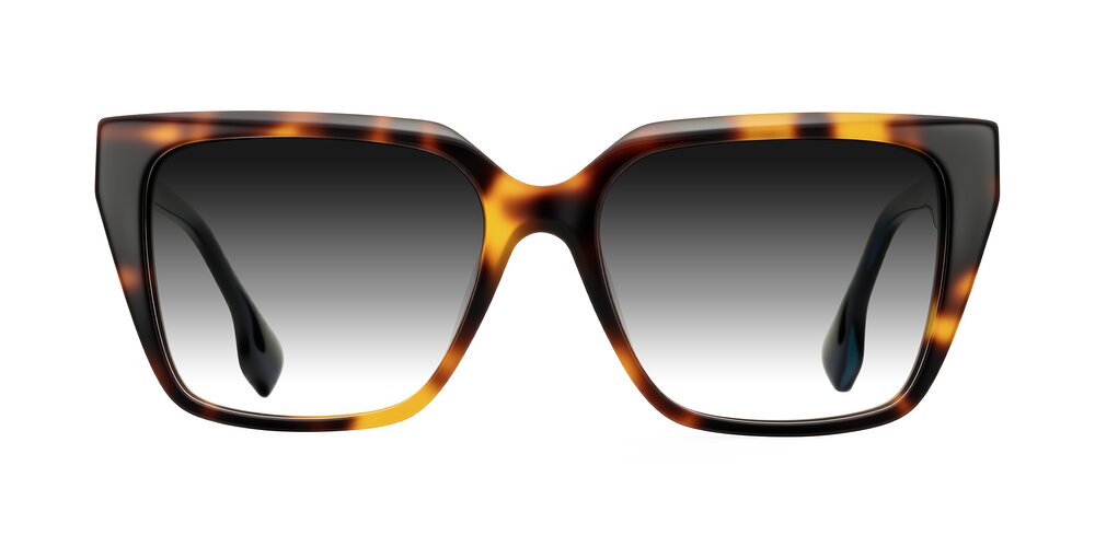 Gwee - Trortoise/Teal Striped Gradient Sunglasses