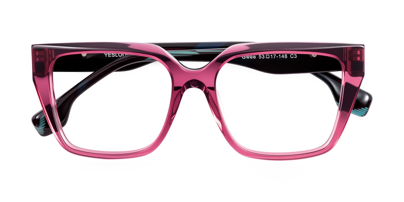 Gwee - Amethyst /Light Blue Striped Reading Glasses