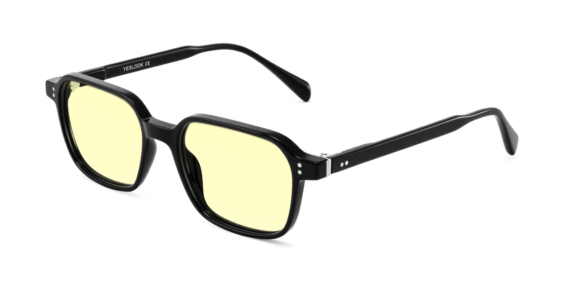 Angle of Schwedts in Black with Light Yellow Tinted Lenses