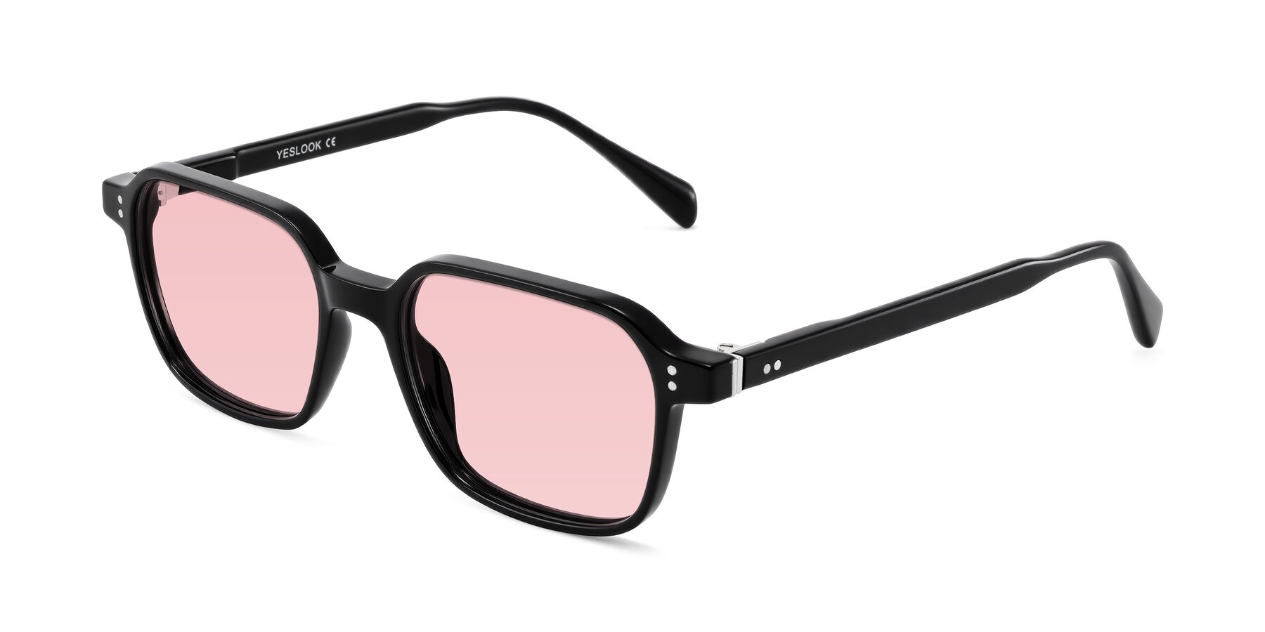 Angle of Schwedts in Black with Light Garnet Tinted Lenses