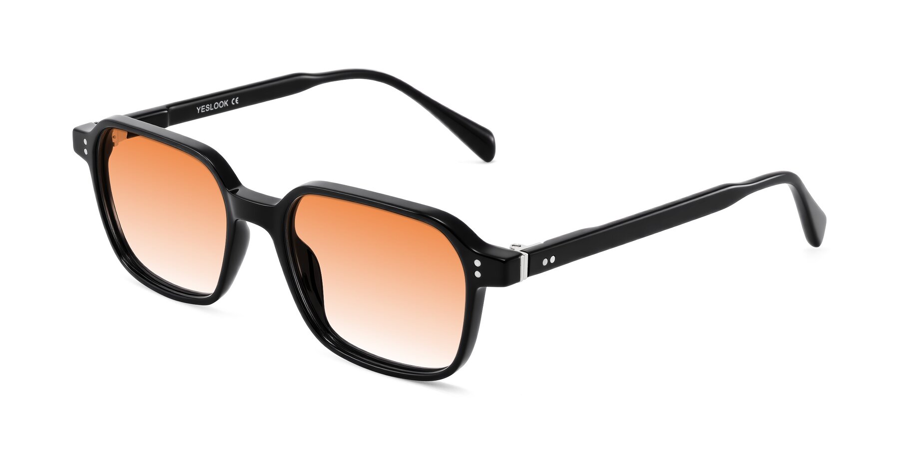 Angle of Schwedts in Black with Orange Gradient Lenses