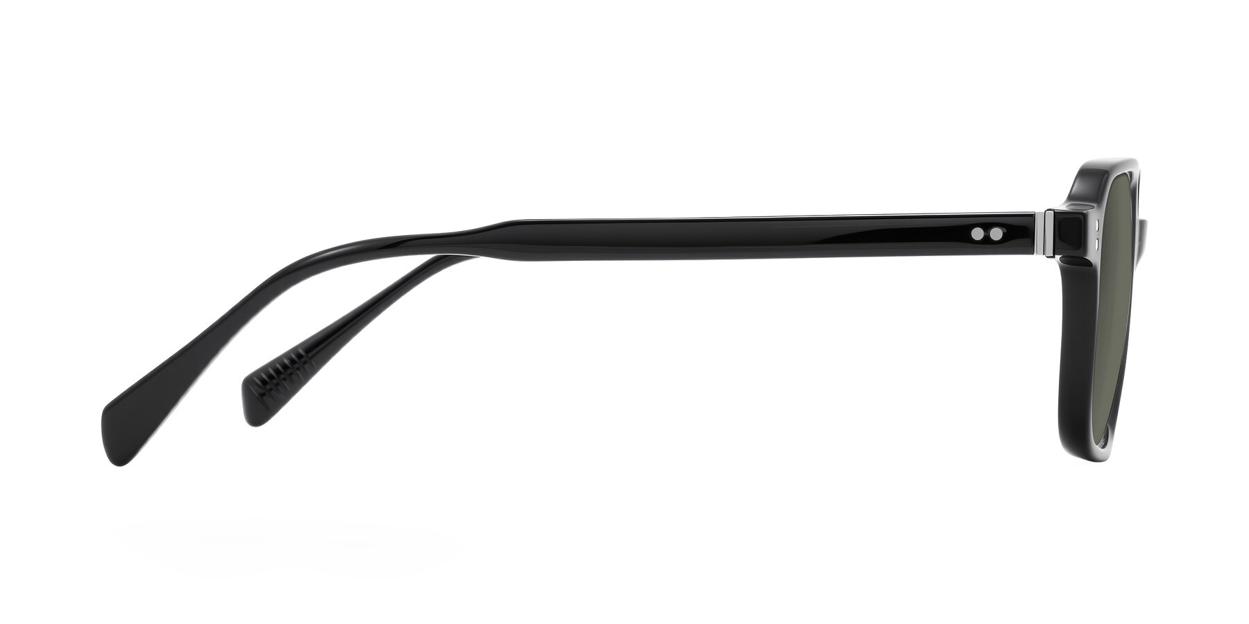 Side of Schwedts in Black with Gray Polarized Lenses