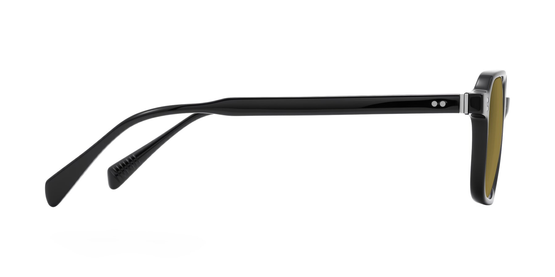 Side of Schwedts in Black with Brown Polarized Lenses