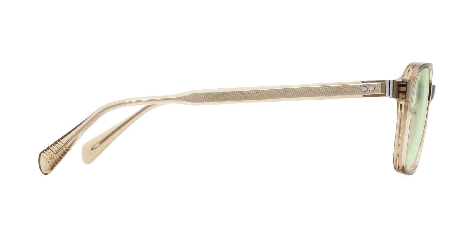 Side of Schwedts in Champagne with Light Green Tinted Lenses