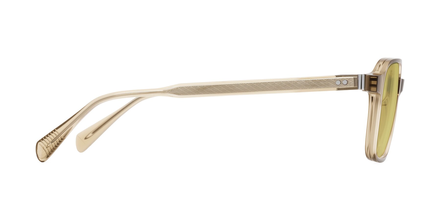 Side of Schwedts in Champagne with Medium Champagne Tinted Lenses