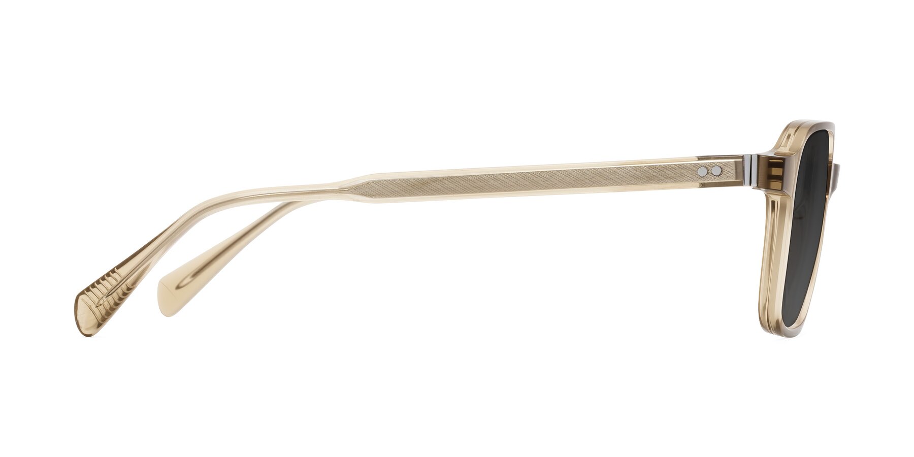 Side of Schwedts in Champagne with Gray Tinted Lenses