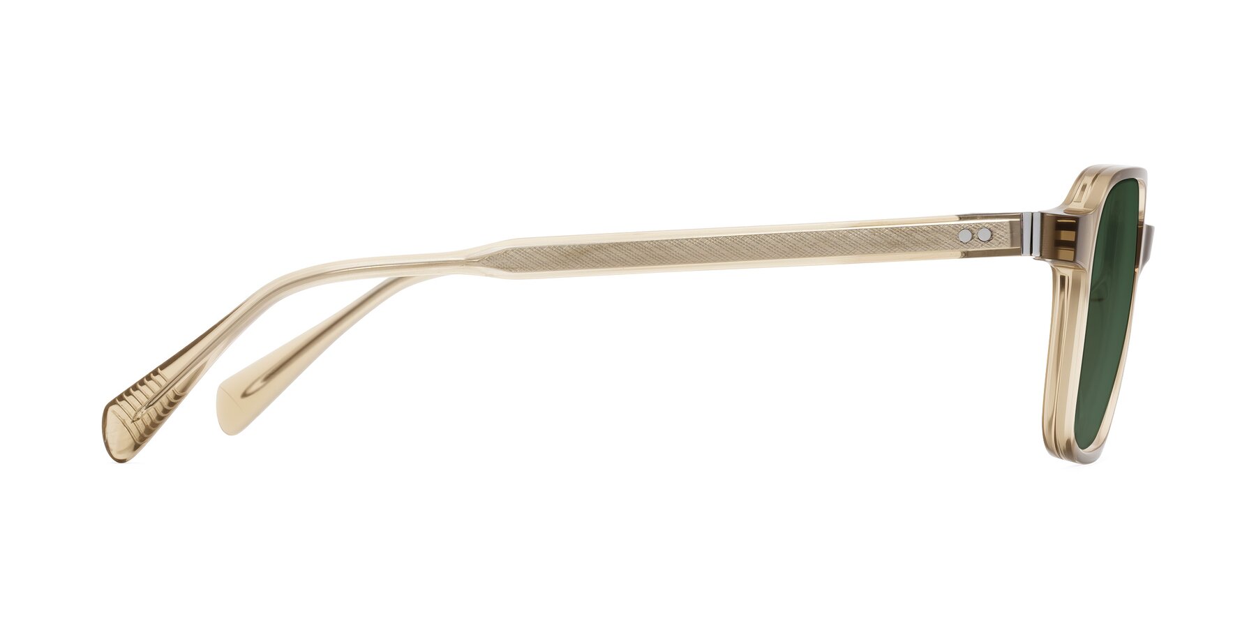 Side of Schwedts in Champagne with Green Tinted Lenses