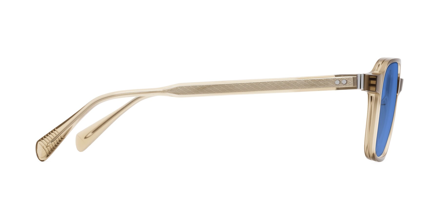 Side of Schwedts in Champagne with Blue Tinted Lenses