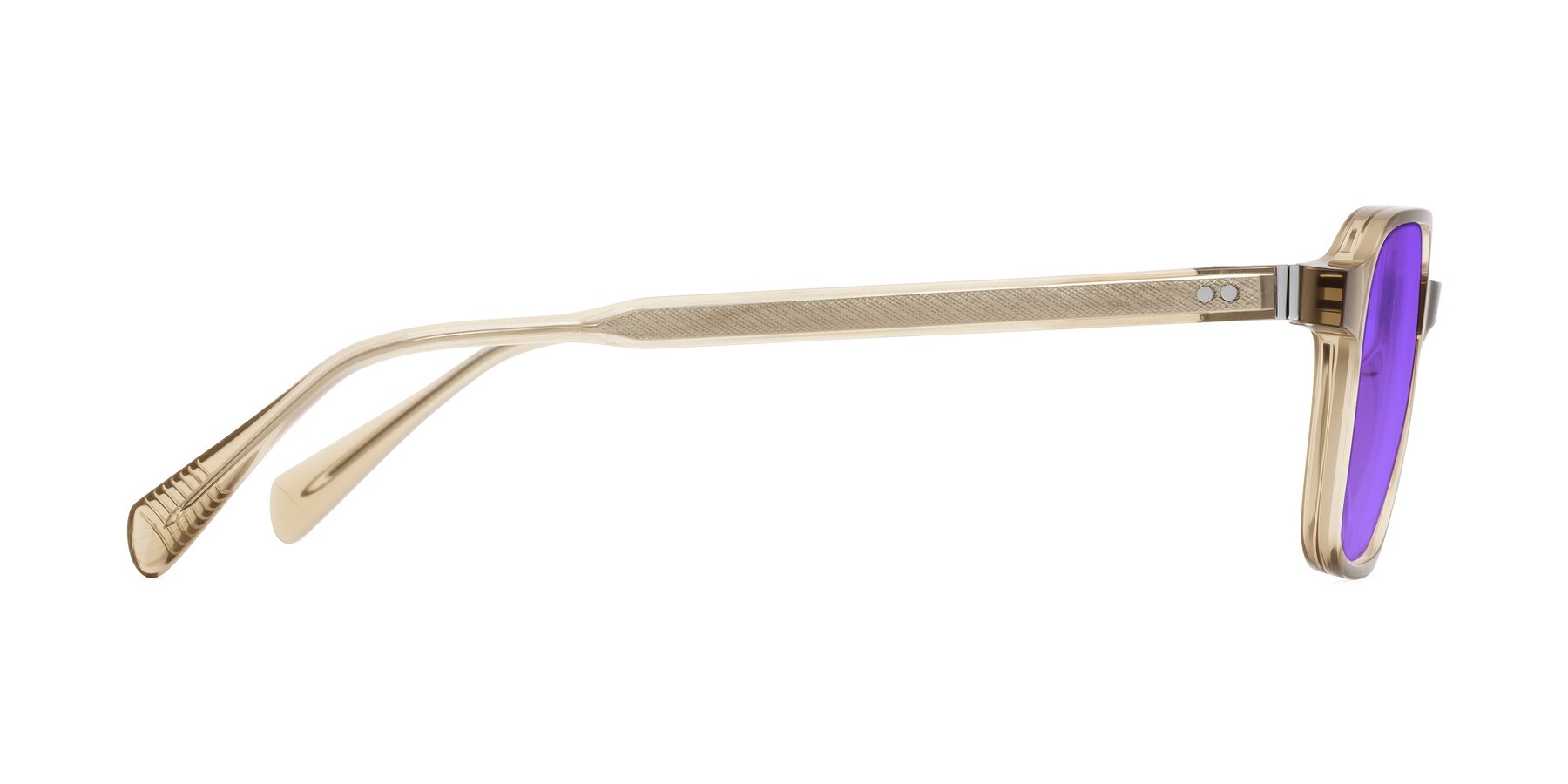 Side of Schwedts in Champagne with Purple Tinted Lenses