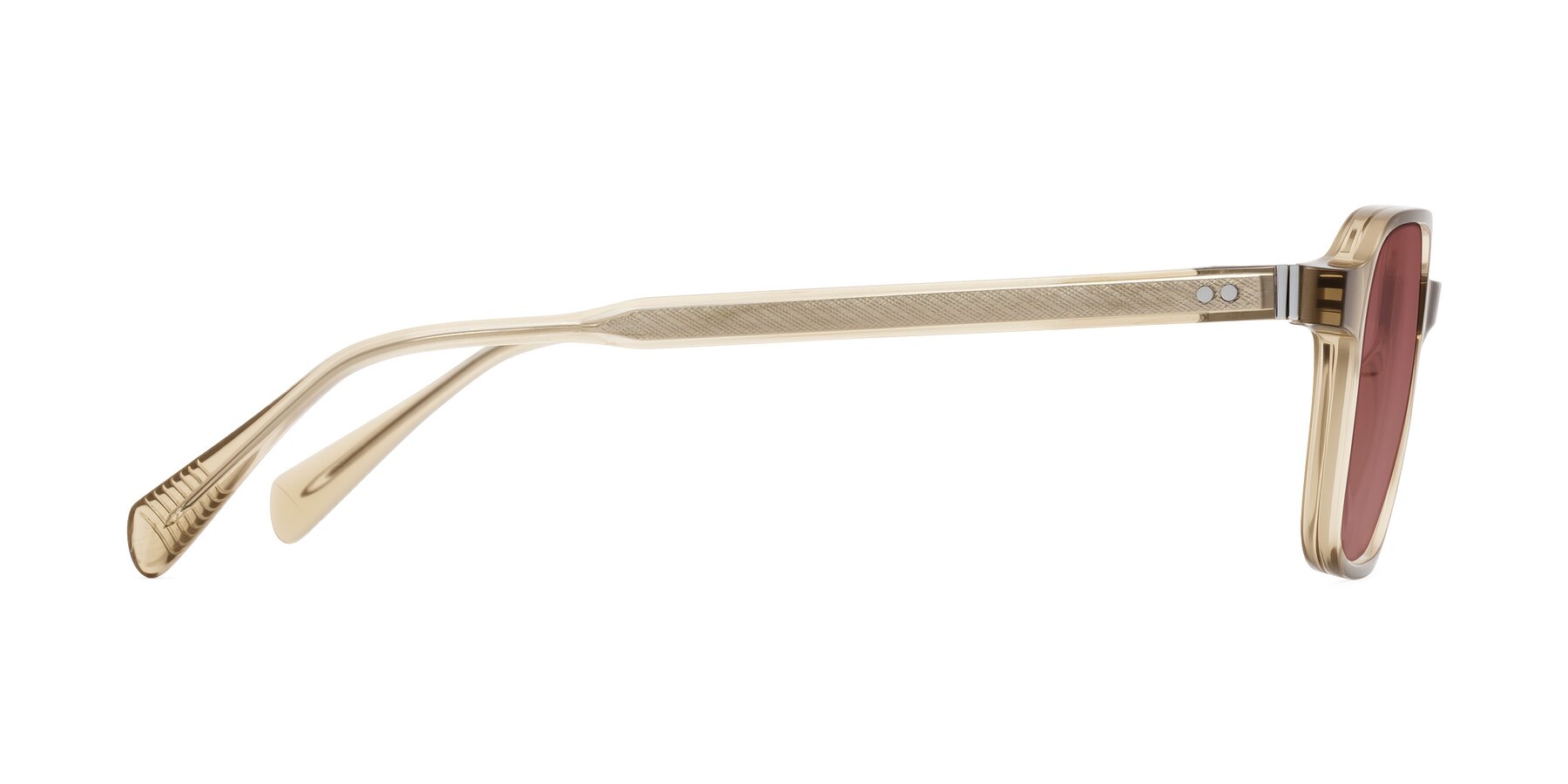 Side of Schwedts in Champagne with Garnet Tinted Lenses