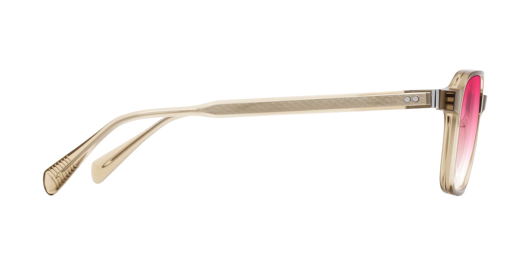 Side of Schwedts in Champagne with Pink Gradient Lenses