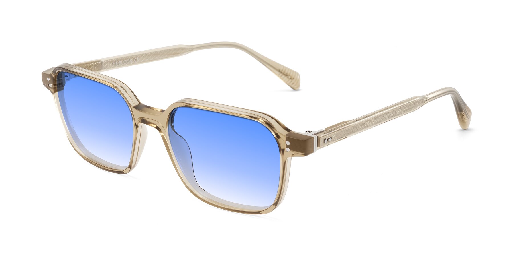 Angle of Schwedts in Champagne with Blue Gradient Lenses