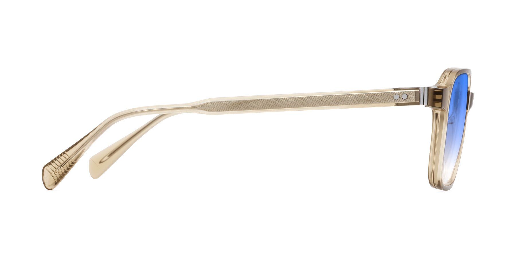 Side of Schwedts in Champagne with Blue Gradient Lenses