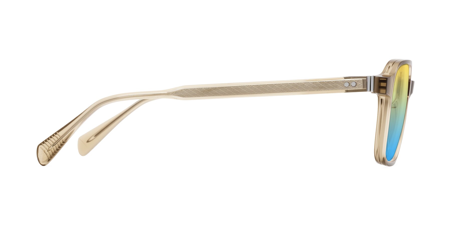 Side of Schwedts in Champagne with Yellow / Blue Gradient Lenses