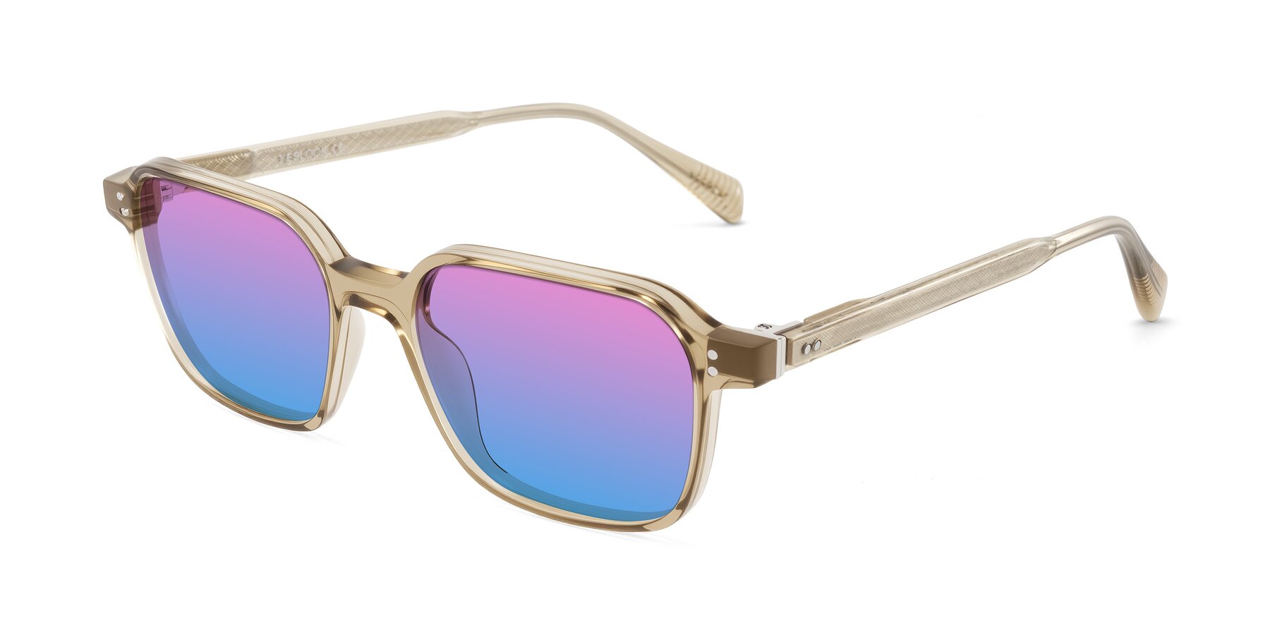 Angle of Schwedts in Champagne with Pink / Blue Gradient Lenses
