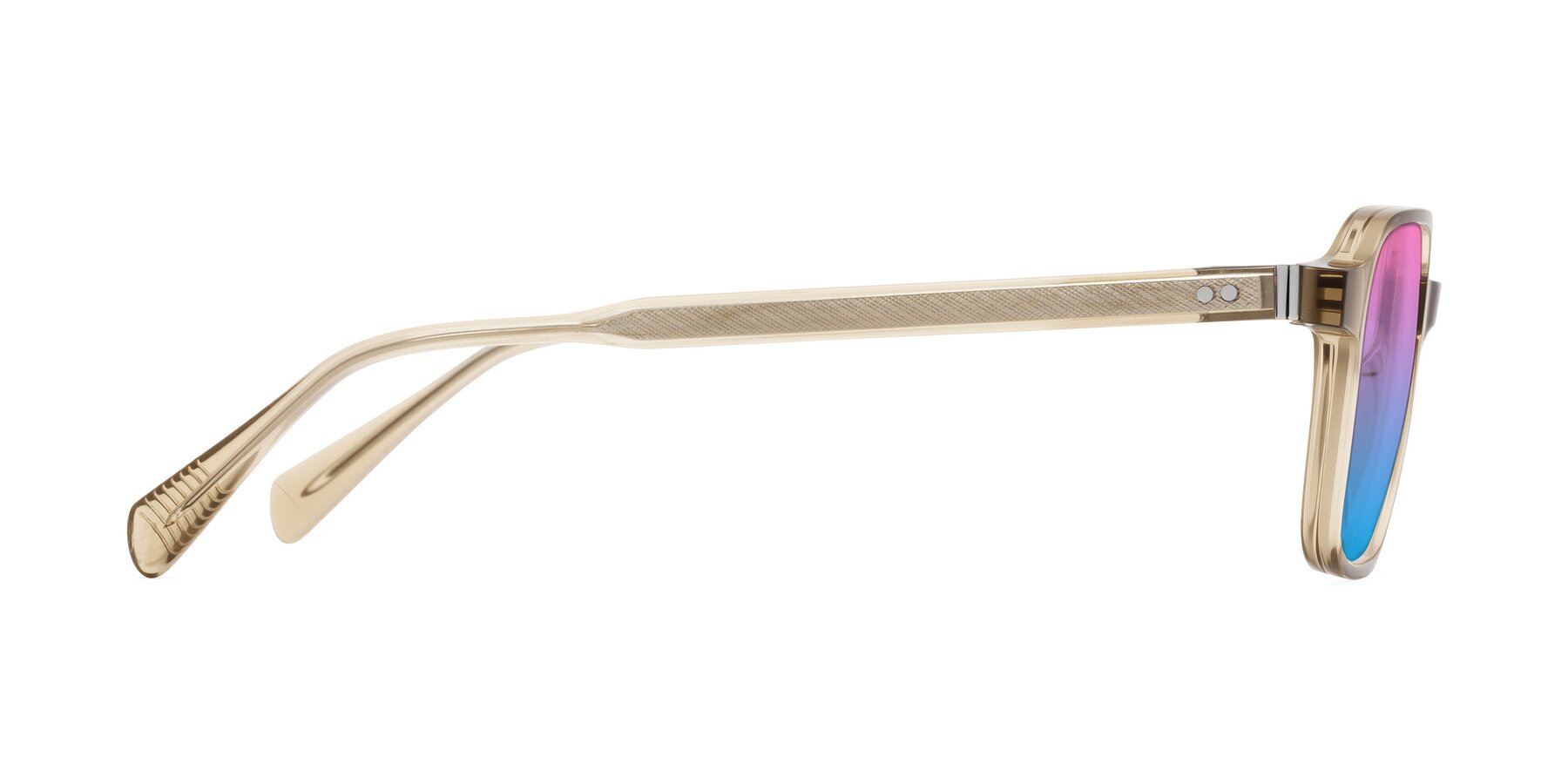 Side of Schwedts in Champagne with Pink / Blue Gradient Lenses