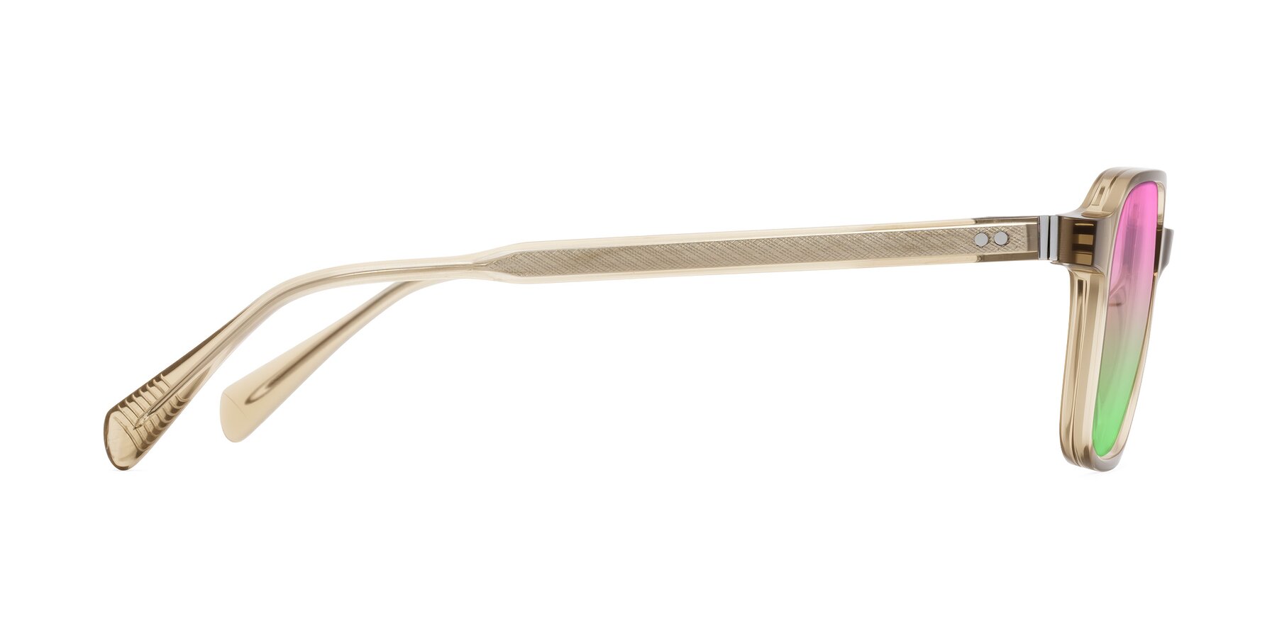 Side of Schwedts in Champagne with Pink / Green Gradient Lenses