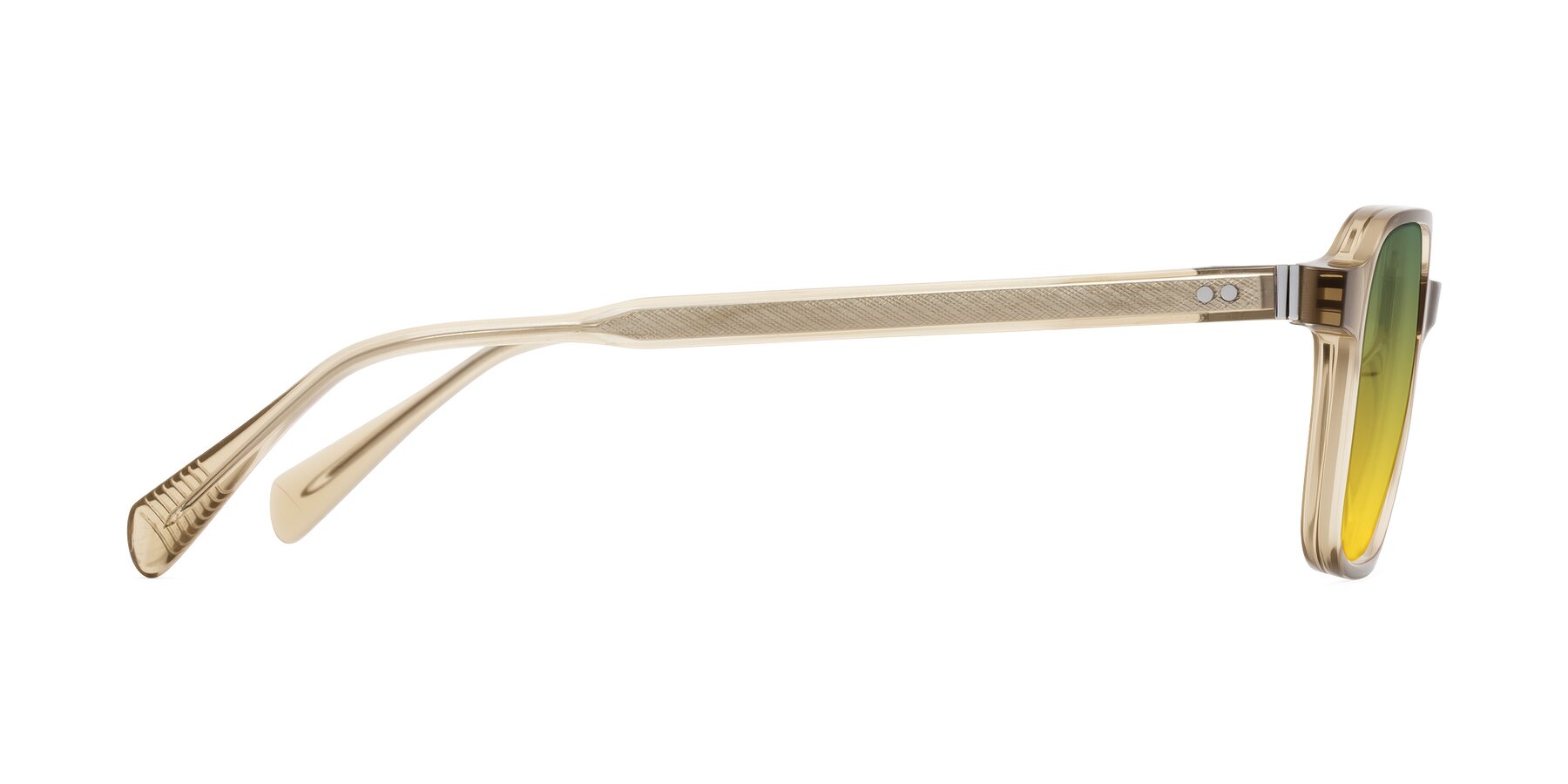 Side of Schwedts in Champagne with Green / Yellow Gradient Lenses