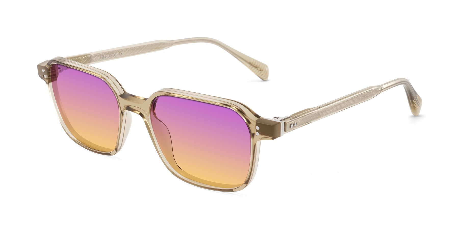 Angle of Schwedts in Champagne with Purple / Yellow Gradient Lenses